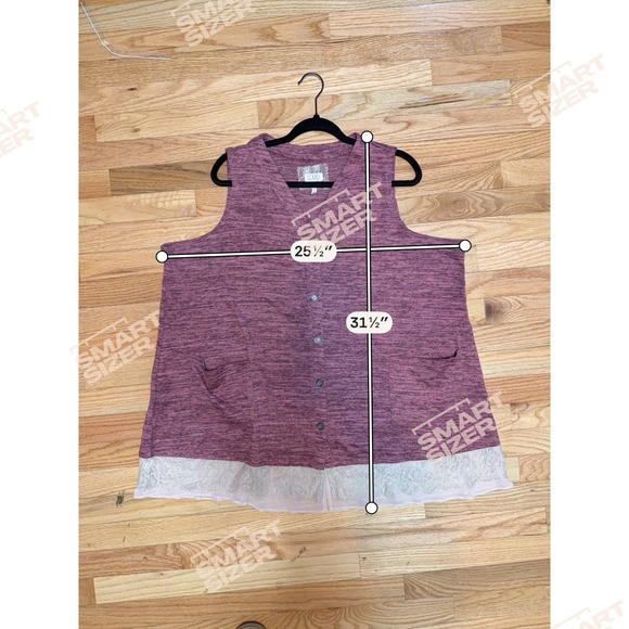 LOGO Lori Goldstein Lagenlook Vest Top Womens Size 2X Cottagecore Romantic Boho - Picture 8 of 8